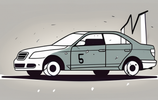 A damaged car with a german license plate