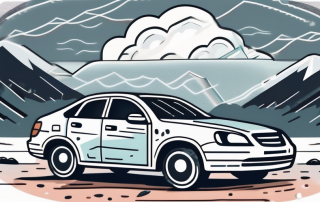 A car with visible hail damage