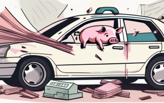 A vandalized car with broken windows and scratches