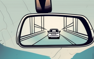 A car with a disability parking permit hanging on the rear view mirror