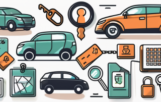 A private car with keys hanging nearby