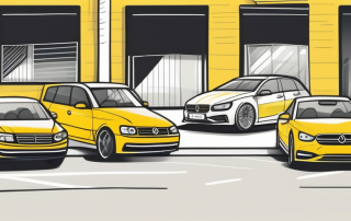A variety of vehicles on a german street