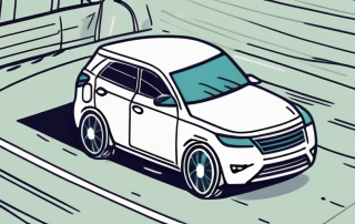 A car with a protective shield around it