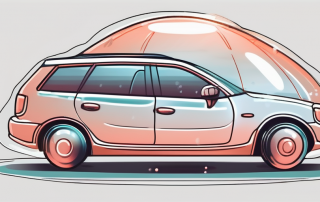 A car with a protective bubble around it