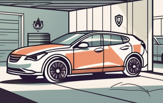 A car parked safely in a garage