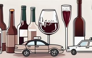 A car key surrounded by beer glasses