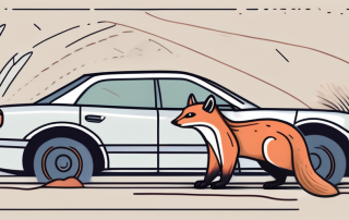 A car with visible signs of damage from a marten bite