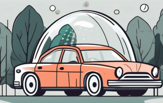 A car with a protective bubble around it