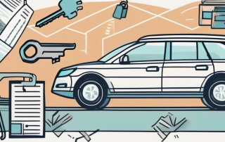 A private car with keys nearby