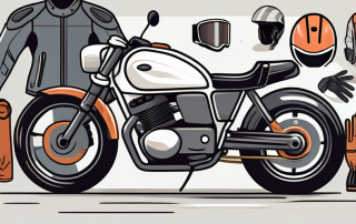 A motorcycle with a price tag hanging off it