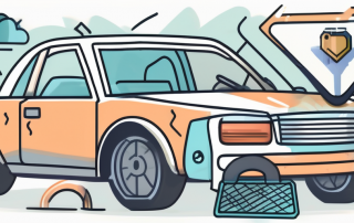 A car with a broken window