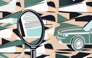 A car with a minor dent and a broken side mirror