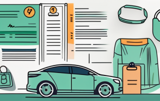 A private car with a rental tag