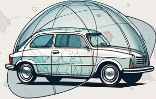 A car with a protective bubble around it