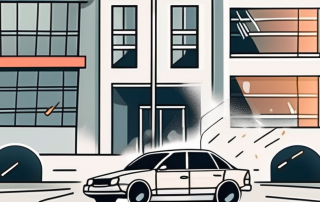 A car parked under a streetlight with signs of vandalism