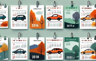 A calendar showing different seasons