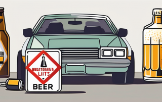 A car with a breathalyzer device attached to the ignition