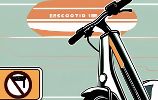 An e-scooter parked next to a german traffic sign