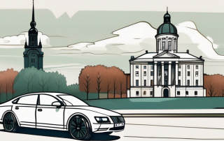 A scenic landscape featuring notable landmarks of latvia (the country with lv car registration code)