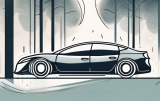 A car with a protective shield around it