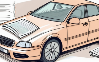 A parked car covered with a protective sheet