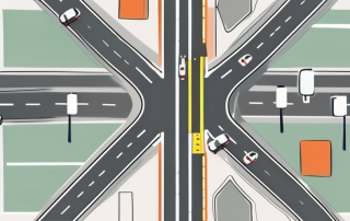 A typical intersection with traffic signs