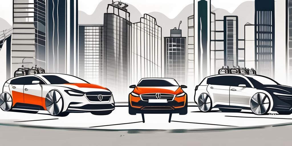 Various car models with padlocks symbolizing security