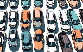 Various driving school cars from different angles