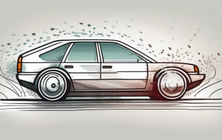 An automatic car with its engine visibly spluttering and stalling