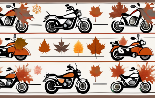 A motorcycle with a seasonal license plate