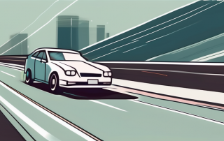 A speeding car caught in a speed camera's flash in a 30 km/h zone