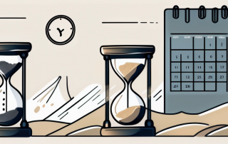 A sand hourglass with sand trickling down