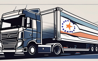 A european union flag intertwined with a steering wheel