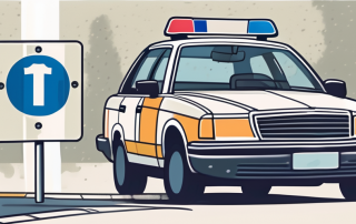 A car with an expired tüv sticker on the windshield