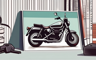 A motorcycle with a price tag attached