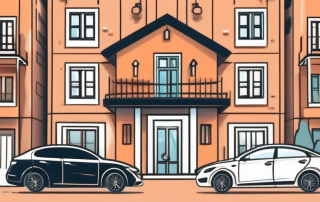 A private car with keys hanging nearby