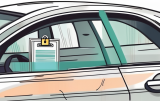 An unregistered vehicle parked next to an insurance policy document