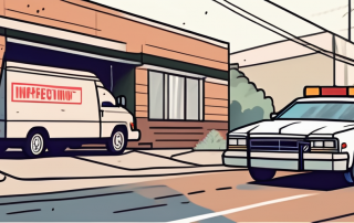 A trailer with a visibly expired inspection sticker