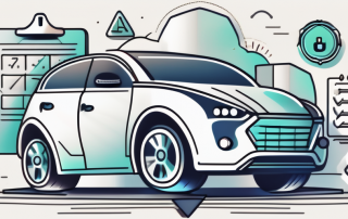 A new car with an insurance shield symbol hovering over it