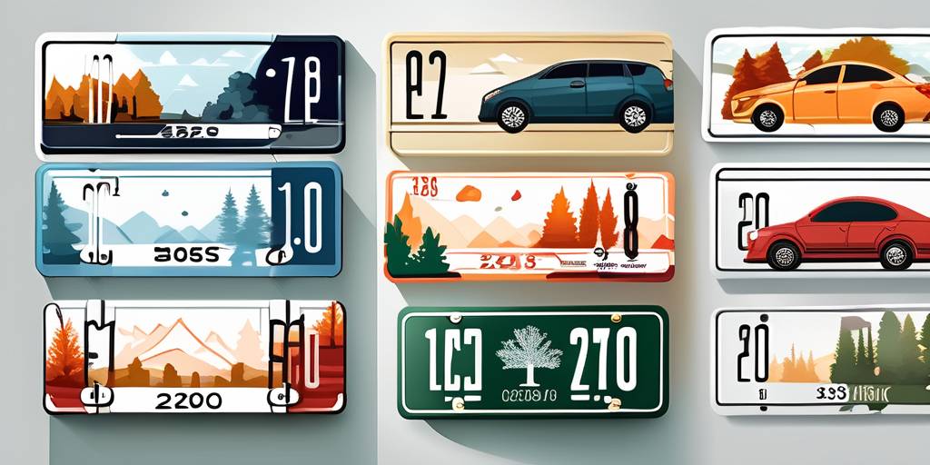 Two car license plates