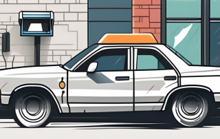 A car parked on a street