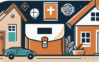 A protective envelope partially opened with various symbols like a car