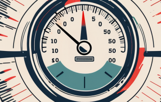 A speedometer needle pushing past the limit marked on the dial