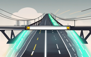 A bridge with a high-tech distance measuring device installed