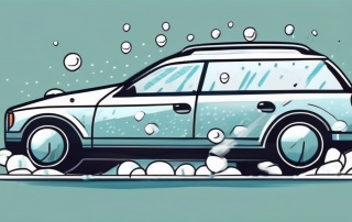 A car under a protective transparent shield