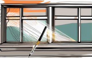 A broken window and a spray-painted wall