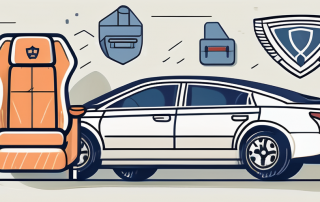 Various types of insurance policies symbolized by different safety elements such as a car seat belt