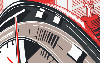 A speedometer needle pushing into the red zone