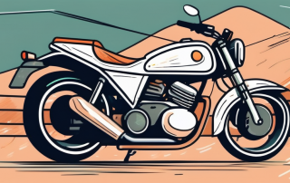 A motorcycle with a price tag hanging off it