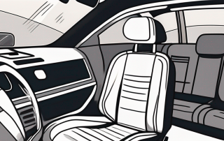 A car seat with an unfastened seatbelt
